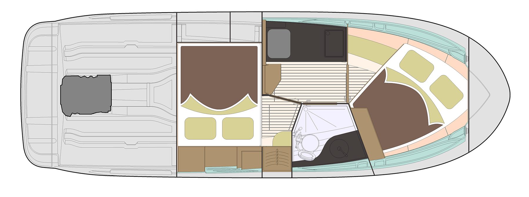 Marex 310 Sun Cruiser layout drawing