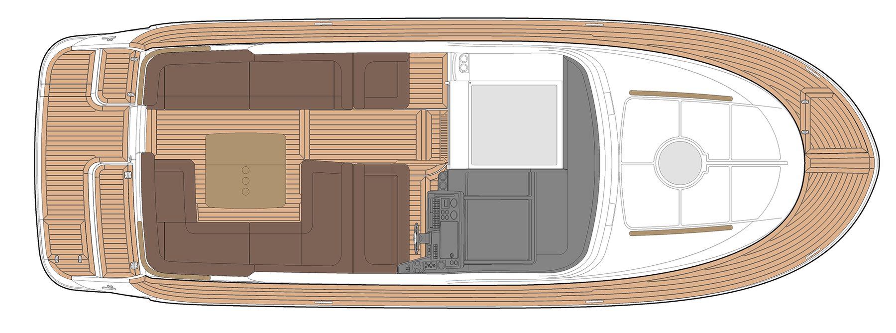 Marex 310 Sun Cruiser Cockpit layout