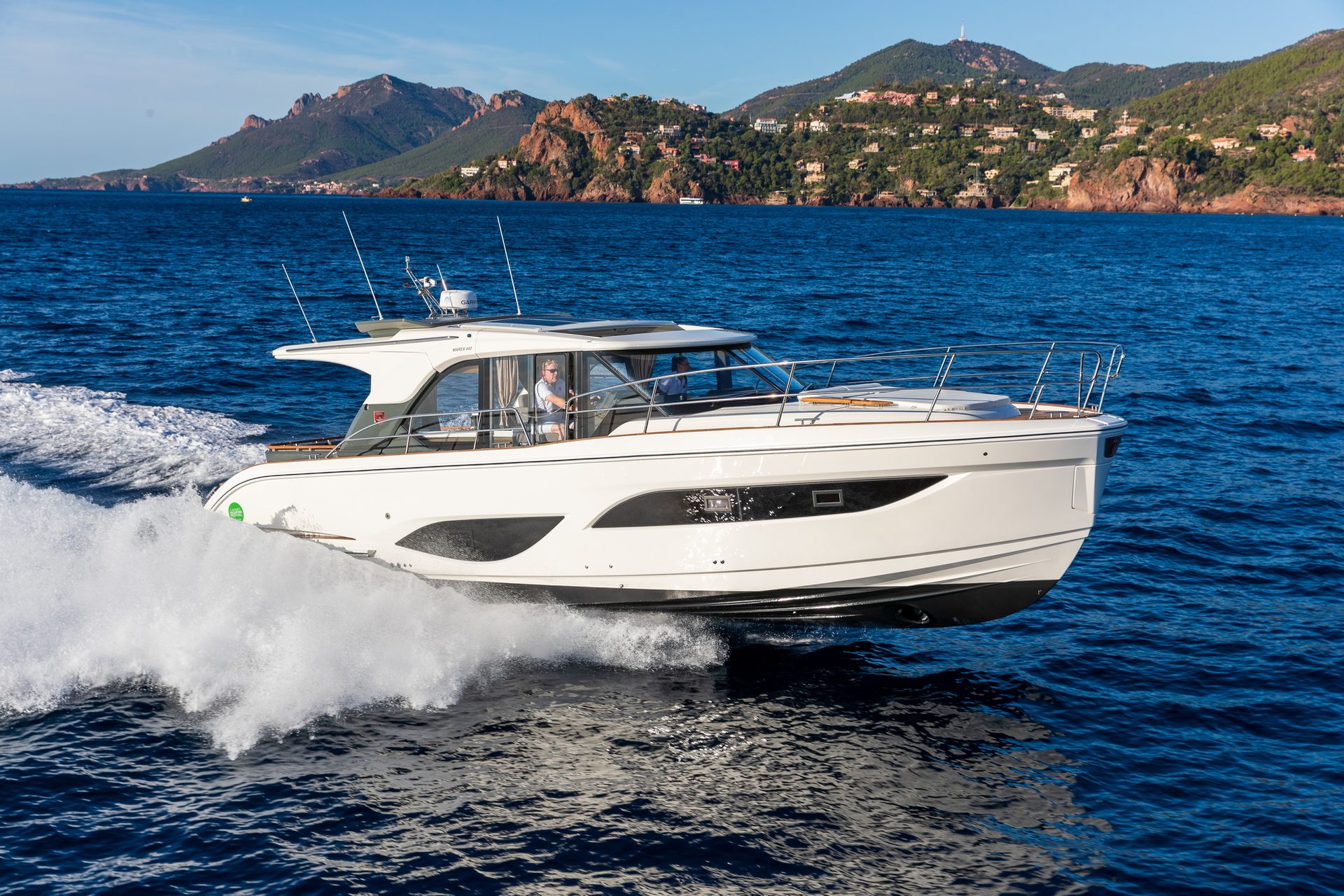 Marex 440 Gourmet Cruiser under way